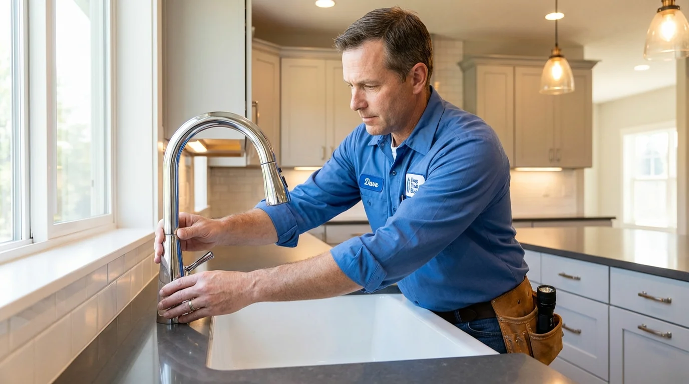 Kitchen faucet installation by Johns Plumbing LLC in Miramar Beach
